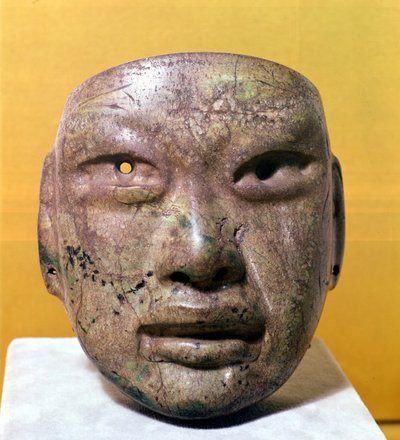 Funerary Mask, Olmec, from Mexico by Pre Columbian